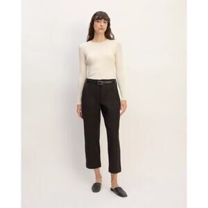 NWT Everlane Bi-Stretch Utility Pant Black Straight Leg High Rise Stretch Pant 4